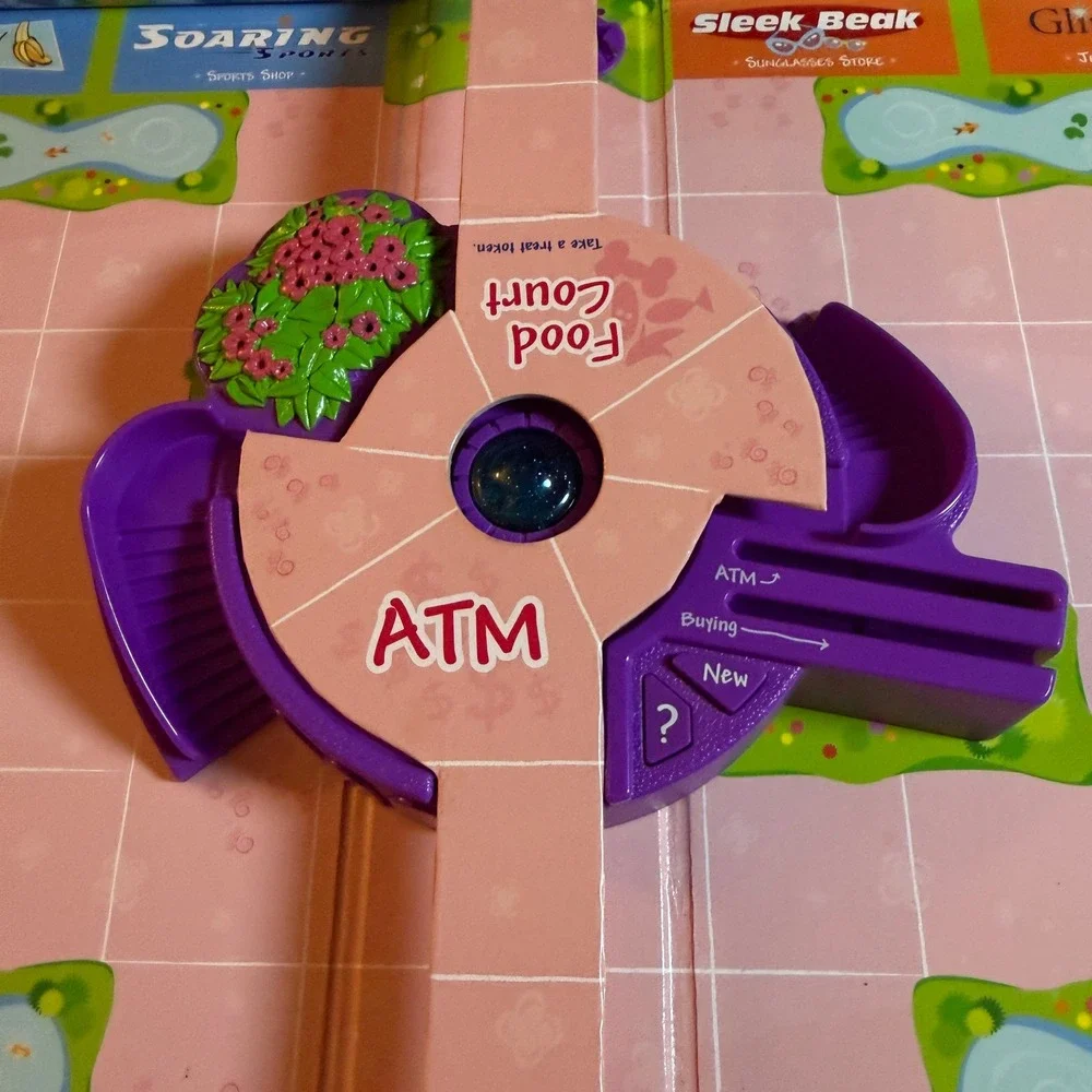 Littlest Pet Shop Mall Madness Board Game Pink Blue Electronic Shopping Figures